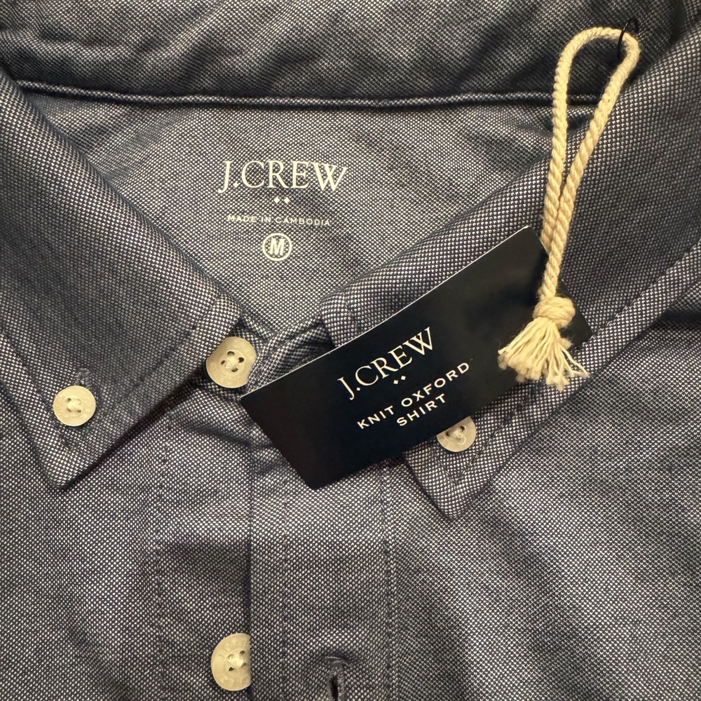 J. Crew Blue Casual Button Down Shirt wrinkles free never worn